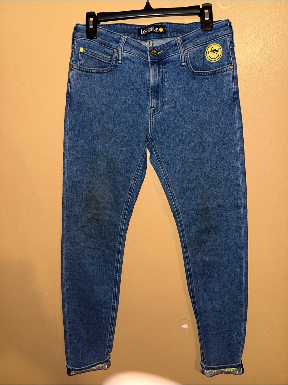 Lee x smiley Men's Blue Slim Jeans
